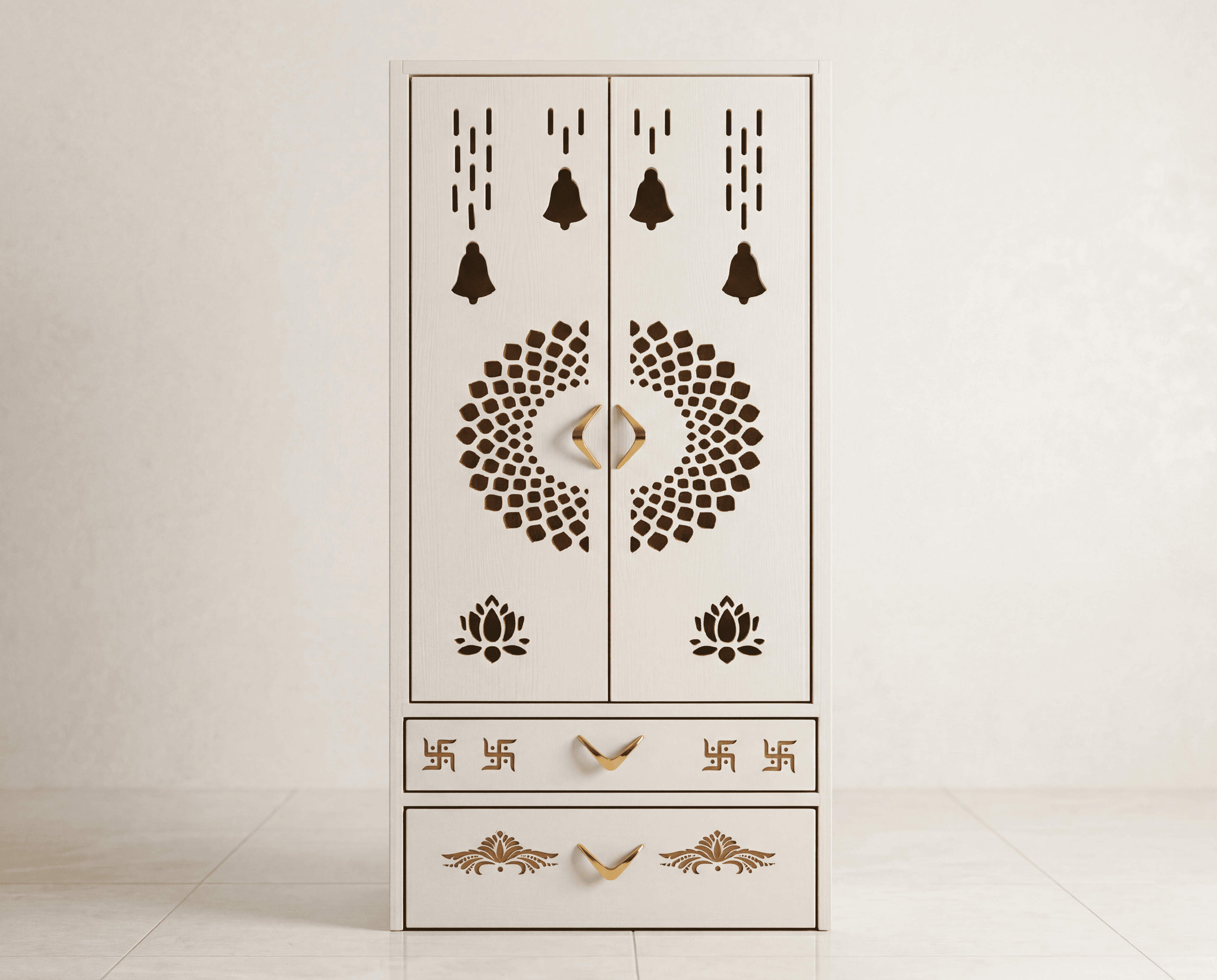 Traditional CNC Wooden Storage Cabinet